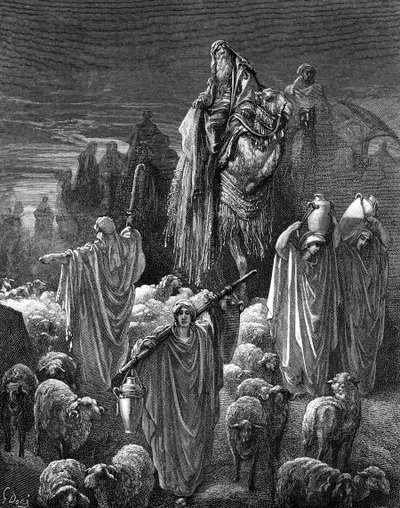 Giacobbe viaggia in Egitto, di Gustave Doré da Gustave Dore